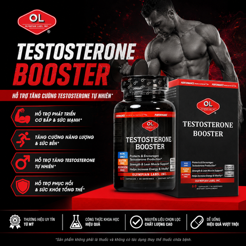 Olympian Labs Testosterone Booster - Hỗ trợ cân bằng và tăng cường sinh lý nam 60 viên