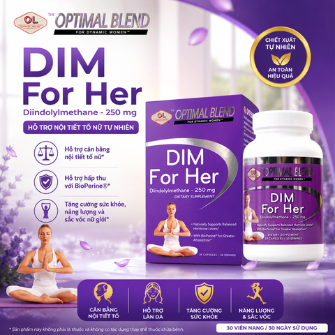 Hỗ trợ cải thiện nội tiết tố cho phụ nữ Olympian Labs Dim For Her 30 viên