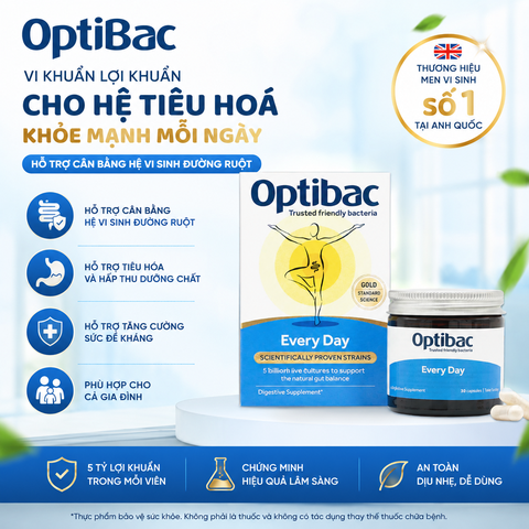Men vi sinh Optibac Probiotics Every Day hàng ngày 30 viên
