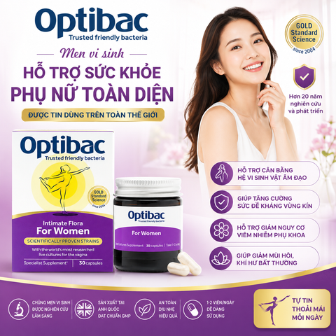 Lợi khuẩn Optibac Probiotics For Women dành cho phụ nữ 30 viên