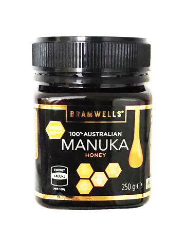 Mật ong nguyên chất bramwells manuka honey mgo 83+ giảm đau dạ dày hộp 250g