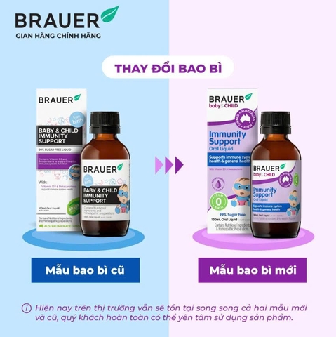 Thực phẩm bảo vệ sức khỏe BRAUER BABY & CHILD IMMUNITY SUPPORT 100ml