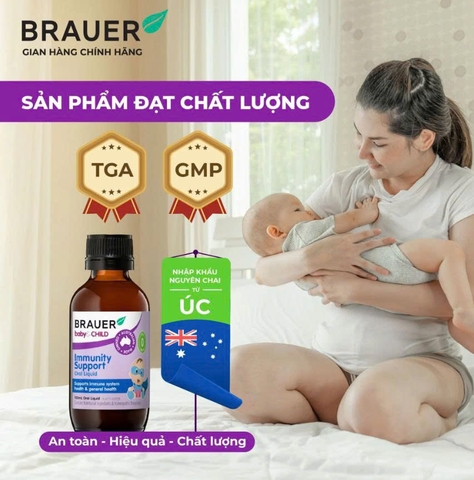 Thực phẩm bảo vệ sức khỏe BRAUER BABY & CHILD IMMUNITY SUPPORT 100ml