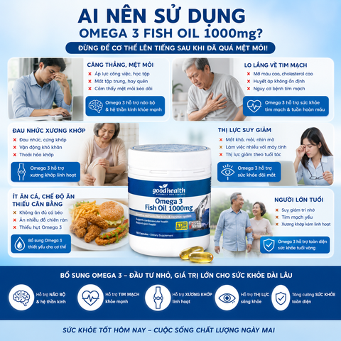 Dầu cá đại dương New Zealand Goodhealth Omega 3 Fish Oil 1000mg 150 viên