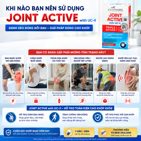 Viên sụn khớp Goodhealth Join Active UC2 30 viên hỗ trợ đau nhức xương khớp