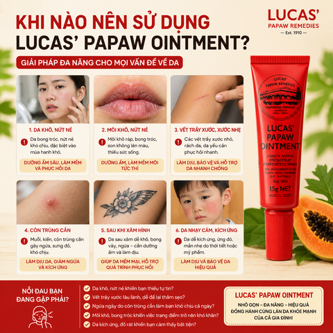 Kem đa năng Lucas' Papaw Ointment 15g chiết xuất đu đủ