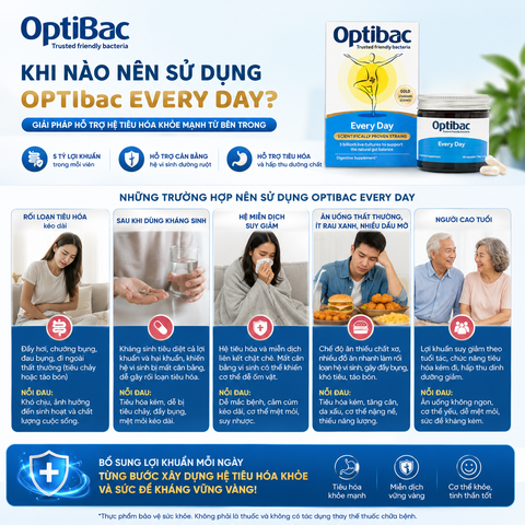Men vi sinh Optibac Probiotics Every Day hàng ngày 30 viên