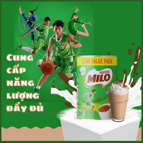 Sữa Nestle Milo Úc bổ sung dinh dưỡng cho bé phát triển tối ưu hộp 1.1kg