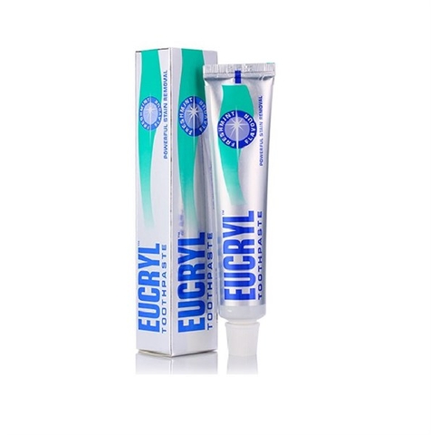 Kem đánh răng bạc hà tẩy trắng tự nhiên Eucryl Toothpaste 62g - nội địa Anh