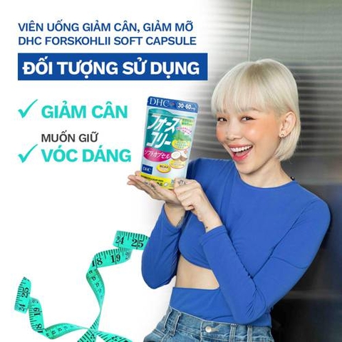 Viên uống Giảm cân DHC bổ sung dầu dừa hỗ trợ giảm cân an toàn và làm đẹp da 60 viên 30 ngày