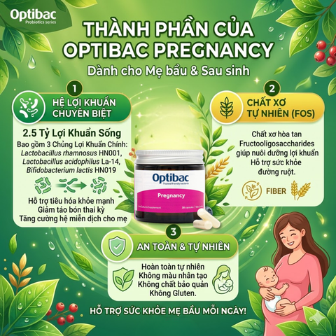 Lợi khuẩn Optibac Probiotics Pregnancy cho phụ nữ mang thai và cho con bú 30 viên