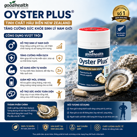 Tinh chất hàu biển Oyster Plus Goodhealth tăng cường sức khỏe sinh lý nam giới 60 viên