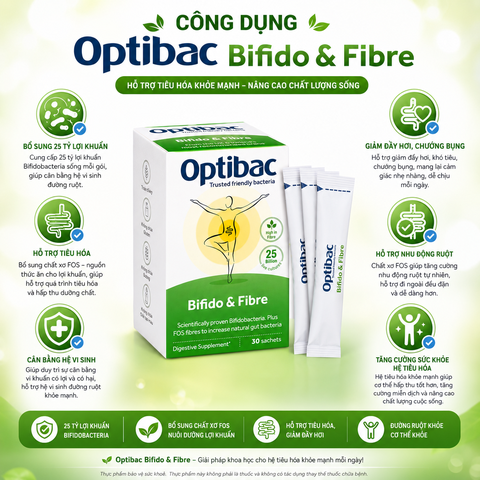 Thực phẩm bảo vệ sức khoẻ Optibac Bifido&Fiber 30 sachets