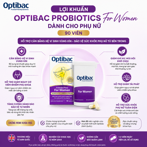 Lợi khuẩn Optibac Probiotics For Women dành cho phụ nữ 90 viên