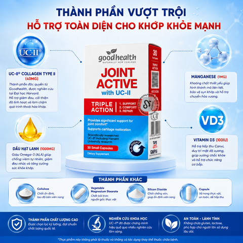 Viên sụn khớp Goodhealth Join Active UC2 30 viên hỗ trợ đau nhức xương khớp