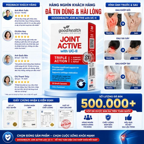 Viên sụn khớp Goodhealth Join Active UC2 30 viên hỗ trợ đau nhức xương khớp
