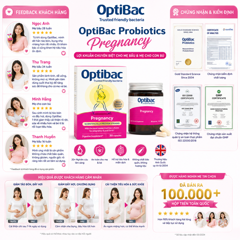 Lợi khuẩn Optibac Probiotics Pregnancy cho phụ nữ mang thai và cho con bú 30 viên