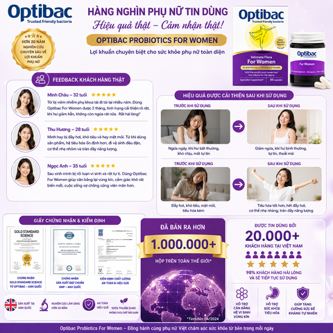 Lợi khuẩn Optibac Probiotics For Women dành cho phụ nữ 30 viên