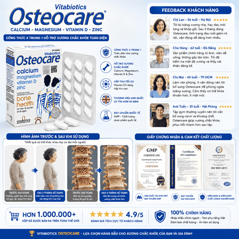 Vitabiotics Osteocare Calcium Magnesium Vitamin D Zinc 30tables
