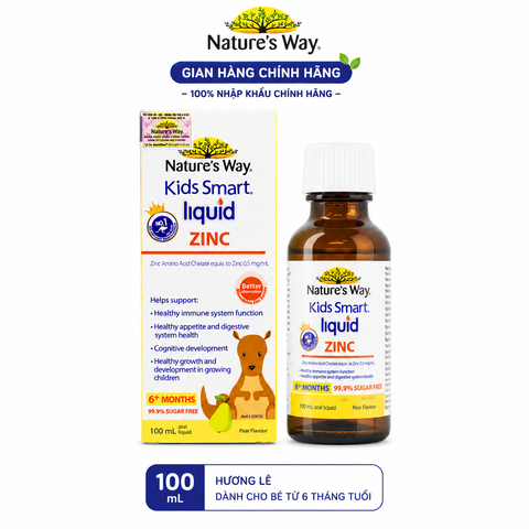 Nature’s Way Kids Smart Liquid ZinC 100ml – Bổ sung kẽm nước tăng sức đề kháng cho bé