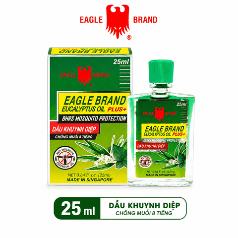 Dầu Khuynh Diệp Chống Muỗi Eagle Brand Plus+ 25ml
