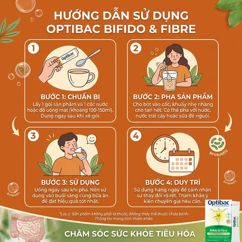 Thực phẩm bảo vệ sức khoẻ Optibac Bifido&Fiber 30 sachets