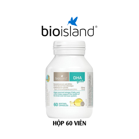 Bổ sung Bio Island DHA for kids cho bé 60 viên từ 4 tuần tuổi trở lên