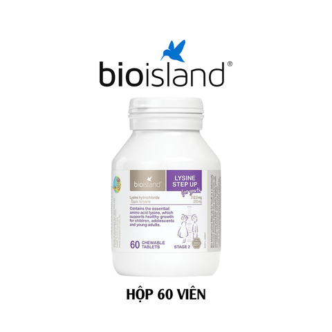 Viên nhai bioisland lysine tăng chiều cao cho trẻ từ 6 tuổi trở lên hộp 60 viên