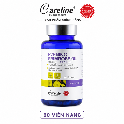 Tinh dầu hoa anh thảo ép lạnh Careline Evening Primrose Oil 1000mg 60 viên