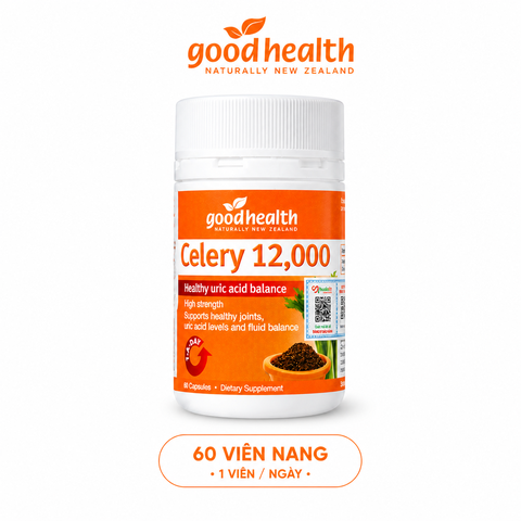 Goodhealth Celery 12,000 – hạt cần tây hỗ trợ Gout cân bằng acid uric trong cơ thể, hỗ trợ đường tiết niệu và dịch cơ thể