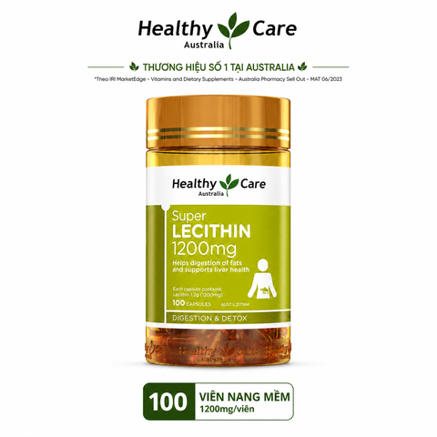 Tinh chất mầm đậu nành Healthy Care Super Lecithin 1200mg 100 viên