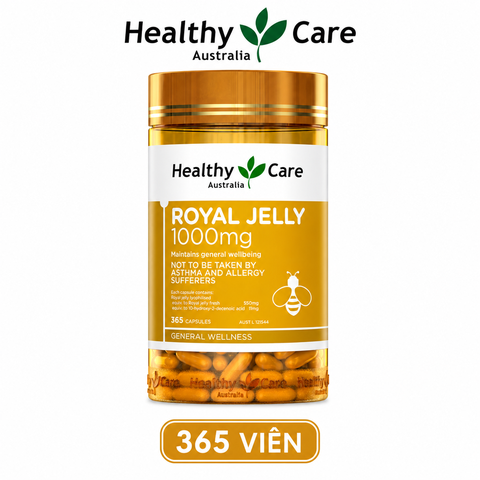Sữa ong chúa Heathy Care Royal Jelly đẹp da, chậm lão hóa 365 viên