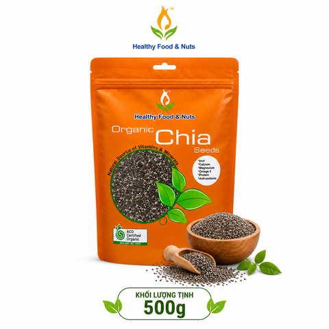 Hạt chia Healthy Nuts & Seeds Organic Chia Seeds 500gr