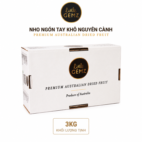 Nho Ngón Tay khô nguyên cành Little Gemz Sweet Sapphire Dried Grapes Clusterss 3kg