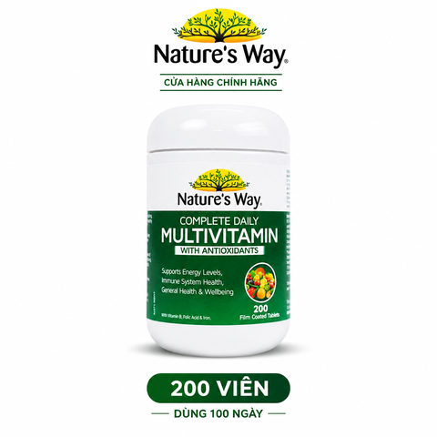 Vitamin tổng hợp Nature’s Way complete daily multivitamin 200 viên  bổ sung Vitamin và khoáng chất