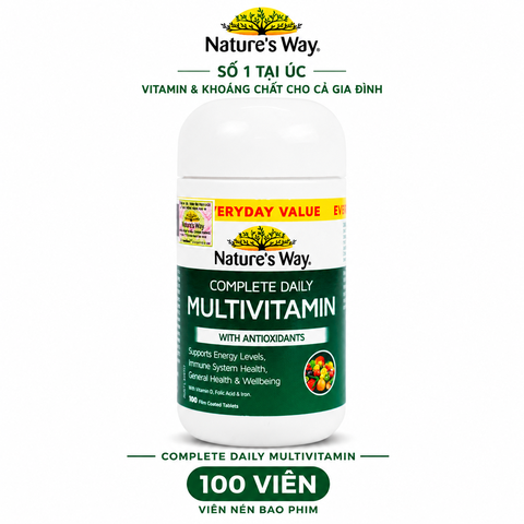 Vitamin tổng hợp Nature’s Way Complete Daily Multivitamin100 Viên bổ sung vitamin và khoáng chất