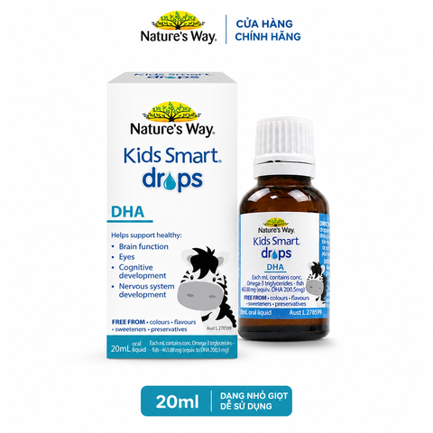 DHA Drops Nature's Way Cho Bé Từ 0 Tháng Tuổi – Hỗ Trợ Phát Triển Trí Não & Thị Lực (Chính Hãng Úc) 20ml