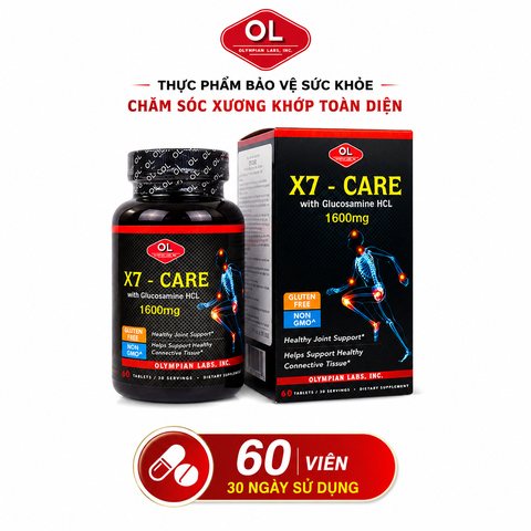 Chăm sóc sức khỏe xương khớp Olympian Labs X7 - Care-Glucosamin HCL 1600mg hộp 60 viên