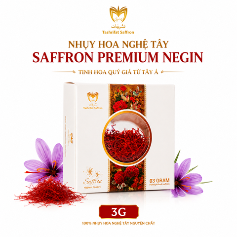 Nhụy hoa nghệ tây saffron premium negin 3g tây á