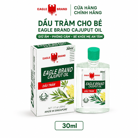 Dầu Tràm Cho Bé Eagle Brand Cajuput Oil Giữ Ấm Phòng Cảm (30ml)