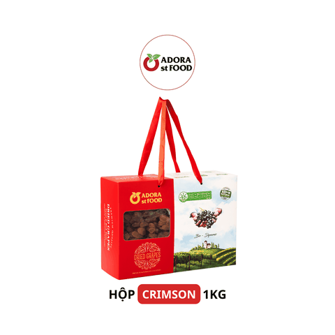 Nho khô nguyên cành Adora st Food  Crimson Dried Table Grapes Cluster 1 kg đặc sản của Úc