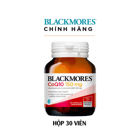 Blackmores Super Strength Coq10 150mg 30 Capsules  hỗ trợ hệ thống tim mạch và mạch máu khỏe mạnh