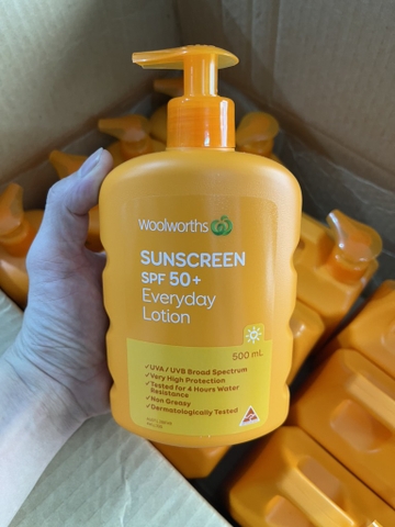 Kem Chống Nắng Woolworths Sunscreen SPF 50+ Everyday lotion 500ML