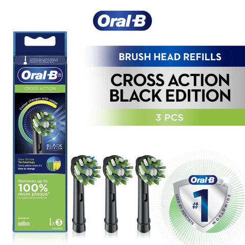 Bộ 3 đầu bàn chải điện thay thế oral-b 3 brush cross action giúp sạch sâu mảng bám kẽ răng