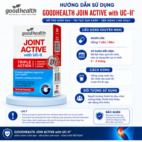 Viên sụn khớp Goodhealth Join Active UC2 30 viên hỗ trợ đau nhức xương khớp