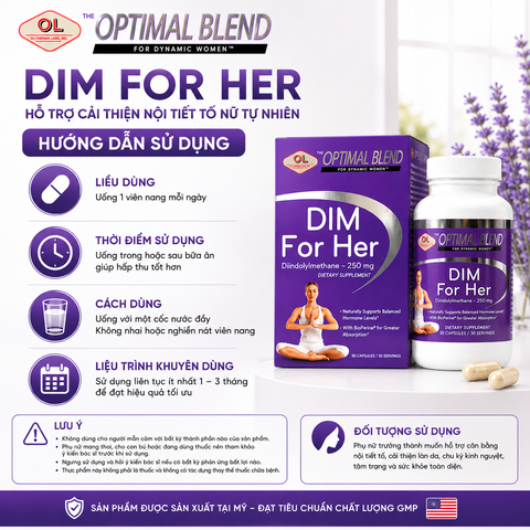 Hỗ trợ cải thiện nội tiết tố cho phụ nữ Olympian Labs Dim For Her 30 viên