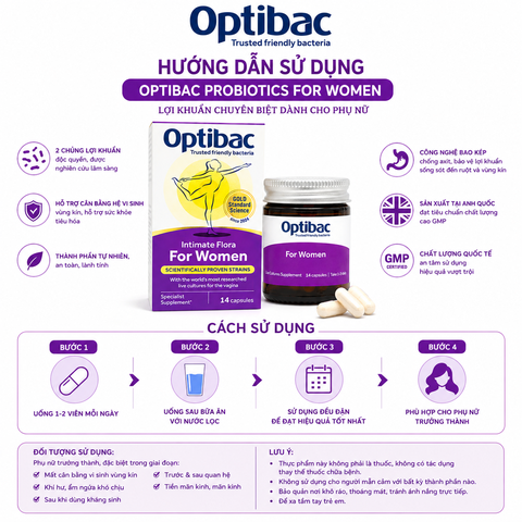 Lợi khuẩn Optibac Probiotics For Women dành cho phụ nữ 14 viên