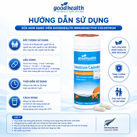Sữa non dạng viên Goodhealth Immunoactive Colostrum
