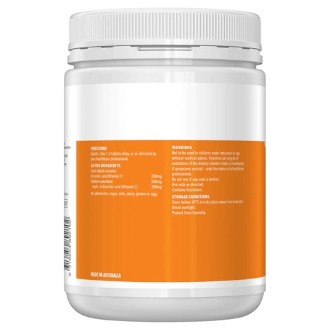 Viên nhai Vitamin C 500mg Chewable Healthy Care hỗ trợ làm đẹp da, tăng đề kháng 500 viên