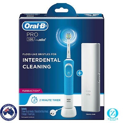 Bàn chải điện cao cấp travel oral-b pro 100 floss action rechargeable electric toothbrush